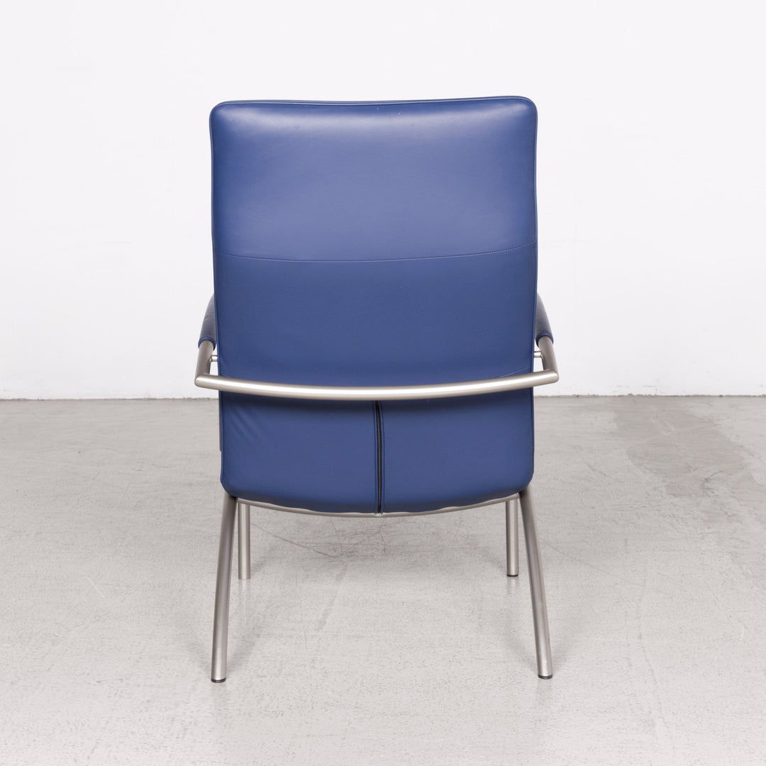 Cor Pando Designer Leder Sessel Blau Echtleder #8171