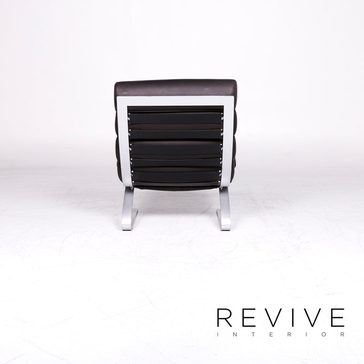 Tabouret de fauteuil en cuir Cor Sinus marron #9003