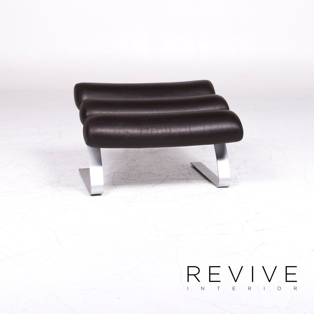 Tabouret de fauteuil en cuir Cor Sinus marron #9003