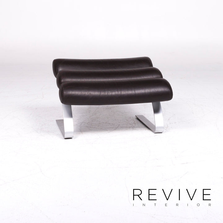Tabouret de fauteuil en cuir Cor Sinus marron #9003