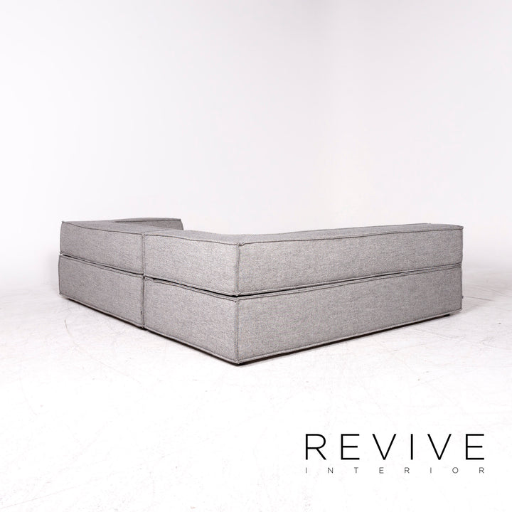 Cor Trio Designer Stoff Ecksofa Elemente Grau Dreisitzer Zweisitzer Couch #8777