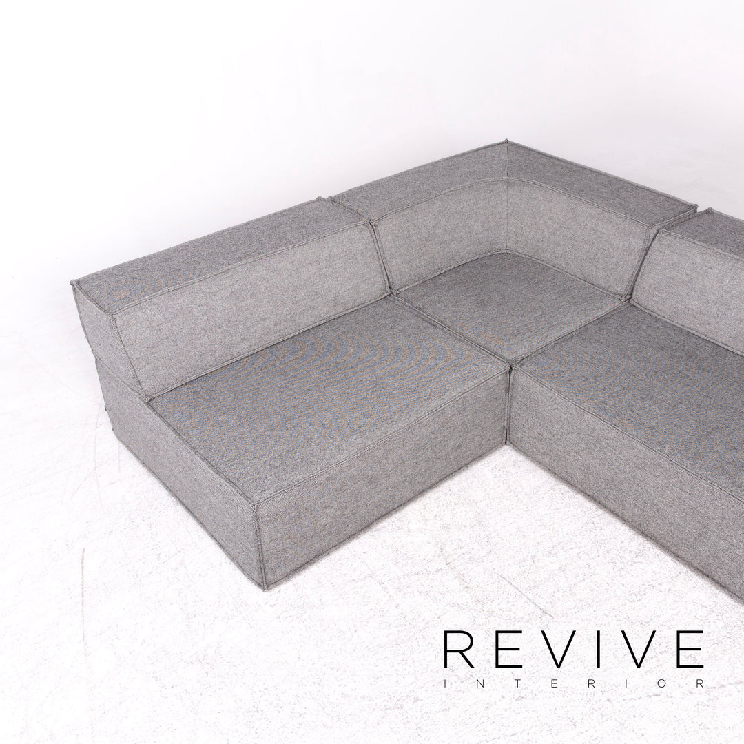 Cor Trio Canapé d'angle en tissu design Gris Canapé trois places Deux places #8776