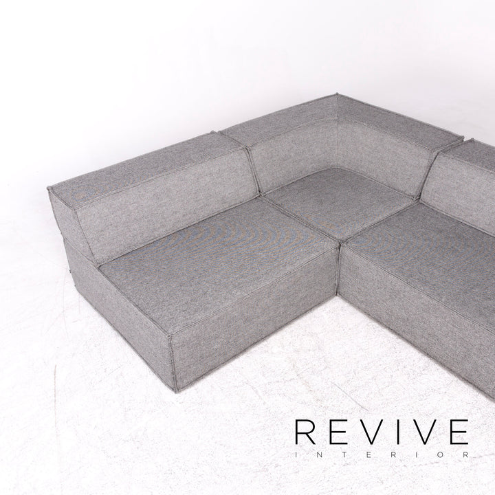 Cor Trio Canapé d'angle en tissu design Gris Canapé trois places Deux places #8776