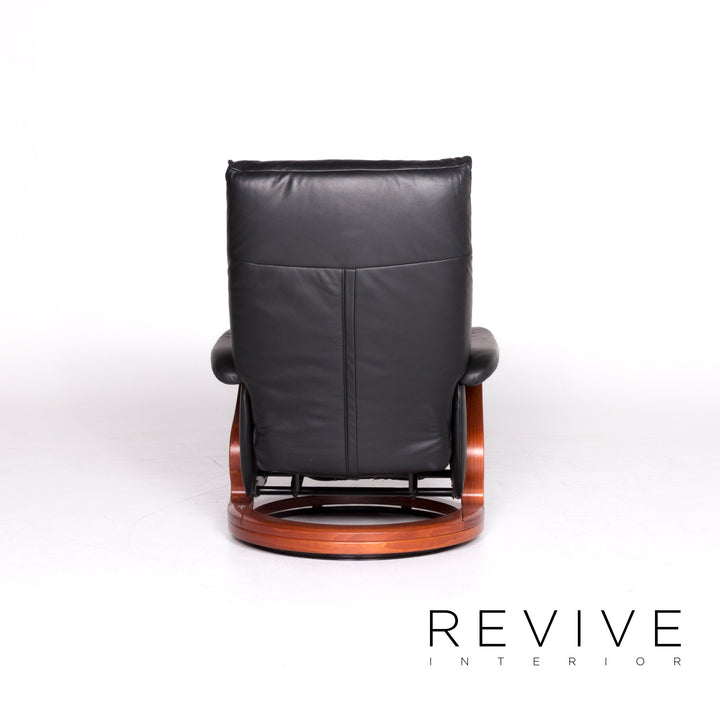 Himolla – ensemble de canapés design en cuir, fauteuil noir, canapé deux places, #8923