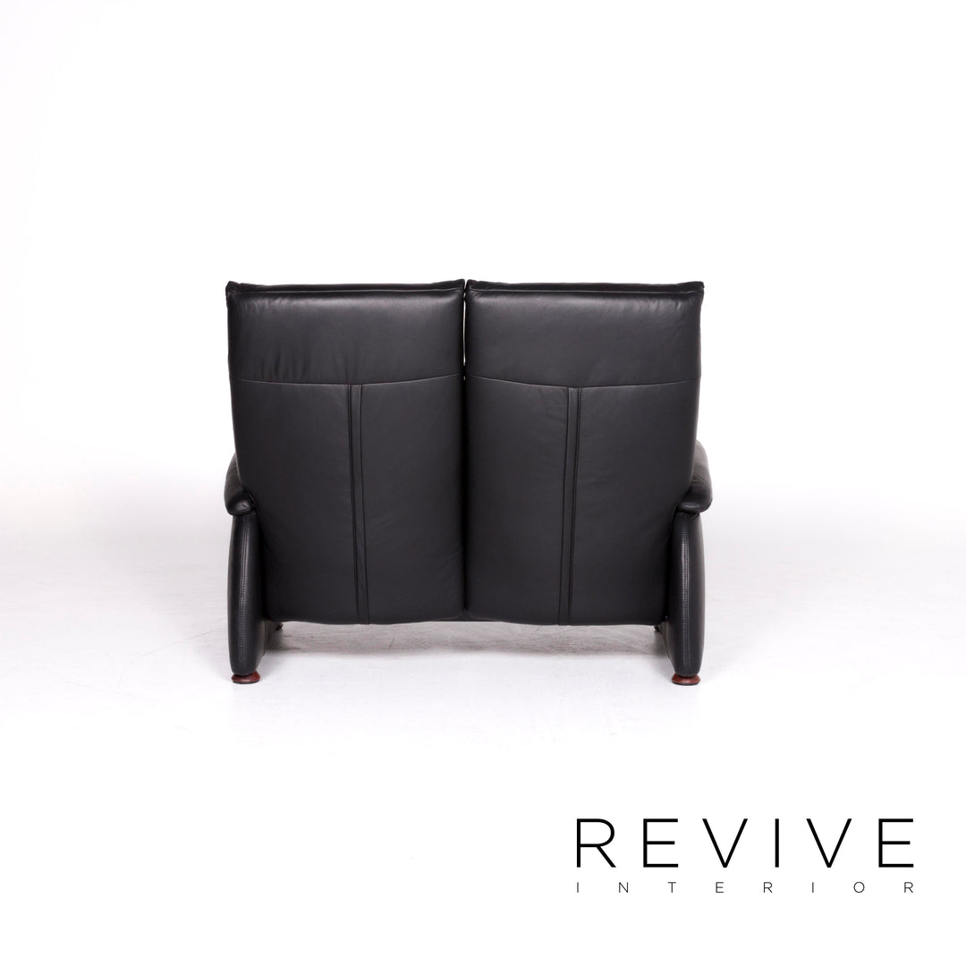 Himolla – ensemble de canapés design en cuir, fauteuil noir, canapé deux places, #8923