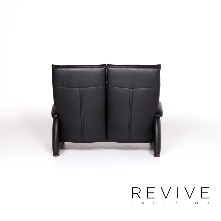 Himolla – ensemble de canapés design en cuir, fauteuil noir, canapé deux places, #8923