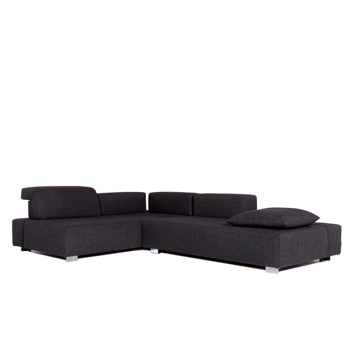 Brühl & Sippold Stoff Ecksofa Anthrazit Grau Sofa Couch #10388