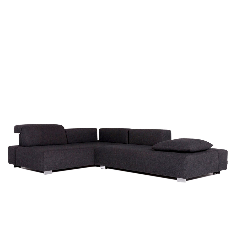 Brühl & Sippold Stoff Ecksofa Anthrazit Grau Sofa Couch #10388