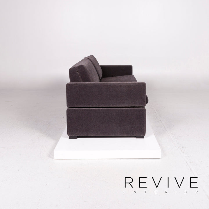 Brühl & Sippold Tomo Samt Stoff Sofa Garnitur 1x Dreisitzer 1x Hocker #12103