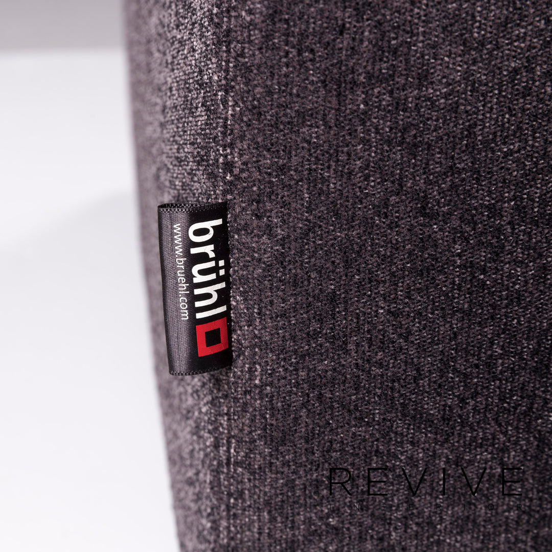 Brühl & Sippold Tomo Samt Stoff Hocker Schemel #11789