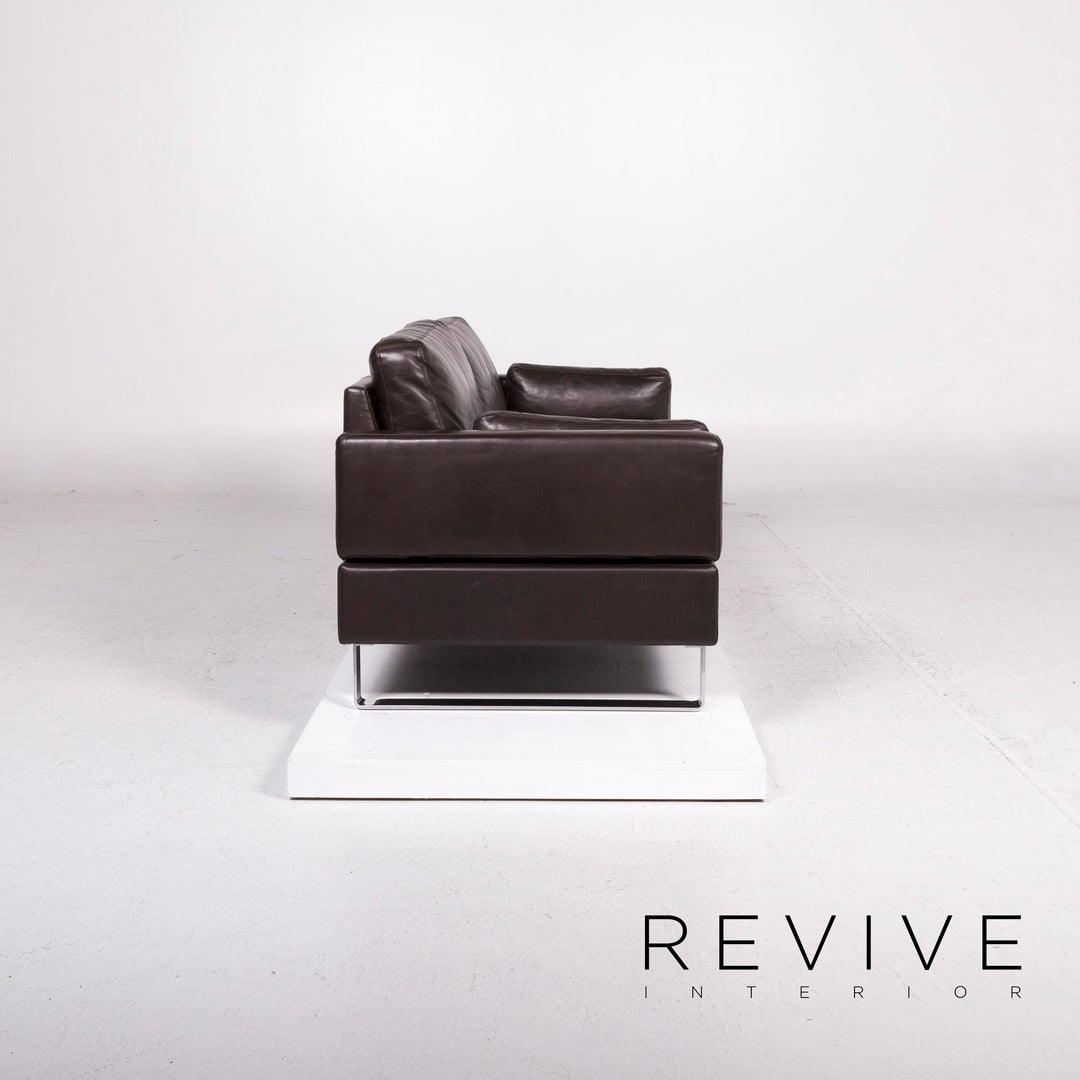 Brühl & Sippold Alba Canapé en cuir Marron Marron foncé Canapé 2 places #12195