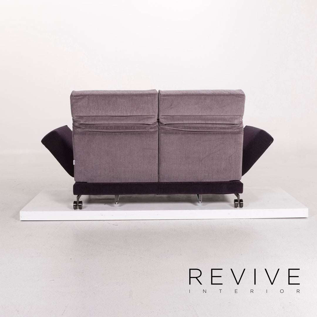 Brühl & Sippold Moule Stoff Sofa Lila Mehrfarbig Schlaffunktion Schlafsofa Couch #12197