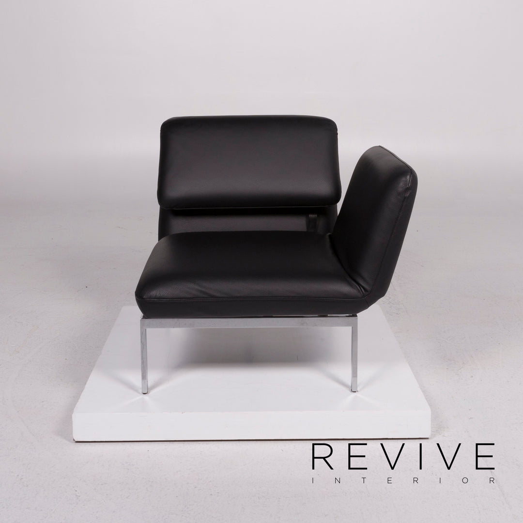 Brühl & Sippold Roro Leder Sessel Garnitur Schwarz Sofa inkl. Funktion #11786