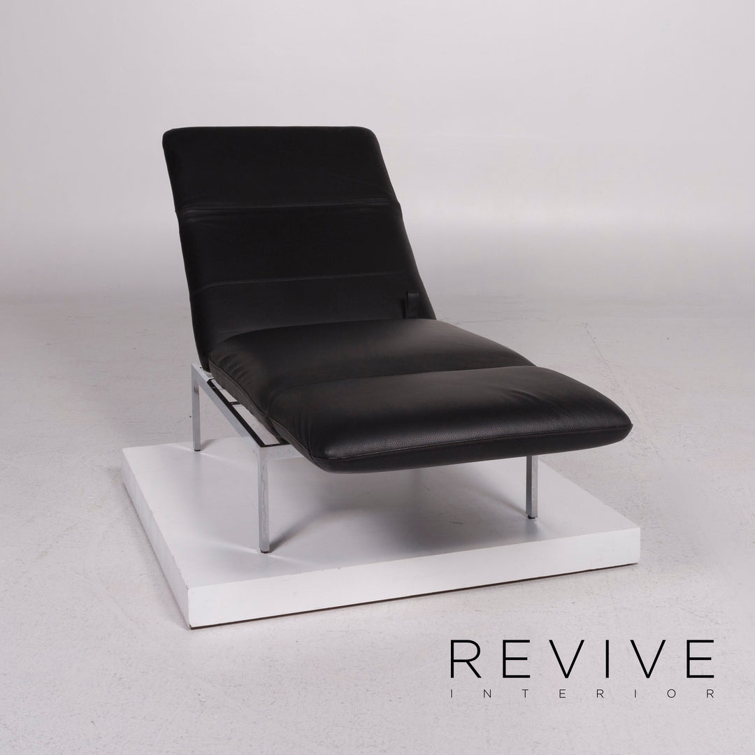 Brühl & Sippold Roro Leder Sessel Garnitur Schwarz Sofa inkl. Funktion #11786