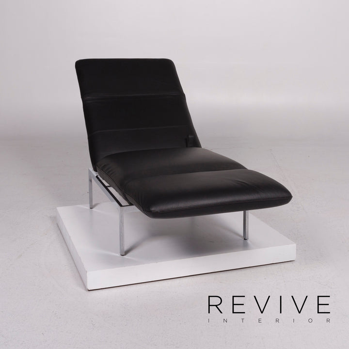 Brühl & Sippold Roro Leder Sessel Garnitur Schwarz Sofa inkl. Funktion #11786