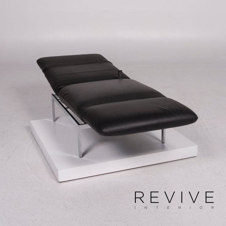 Brühl & Sippold Roro Leder Sessel Garnitur Schwarz Sofa inkl. Funktion #11786