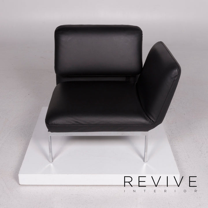 Brühl & Sippold Roro Leder Sessel Garnitur Schwarz Sofa inkl. Funktion #11786