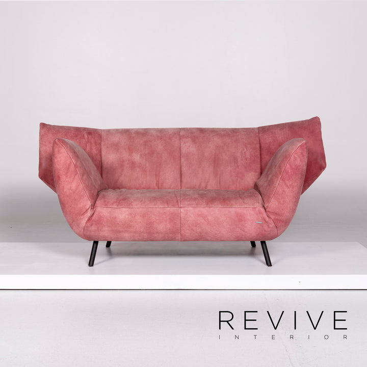 Koinor Leder Sofa Rosé Zweisitzer Couch #10527