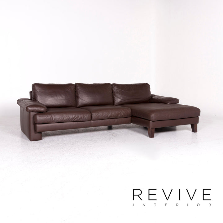 Machalke Leder Ecksofa Braun Sofa Couch #9026