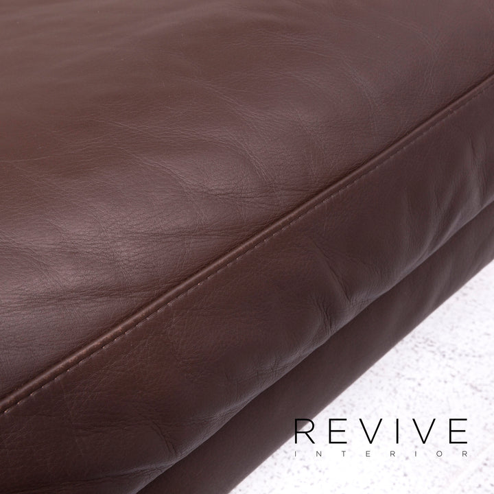 Machalke Leder Ecksofa Braun Sofa Couch #9026