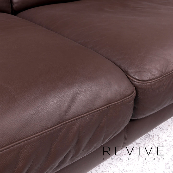 Machalke Leder Ecksofa Braun Sofa Couch #9026