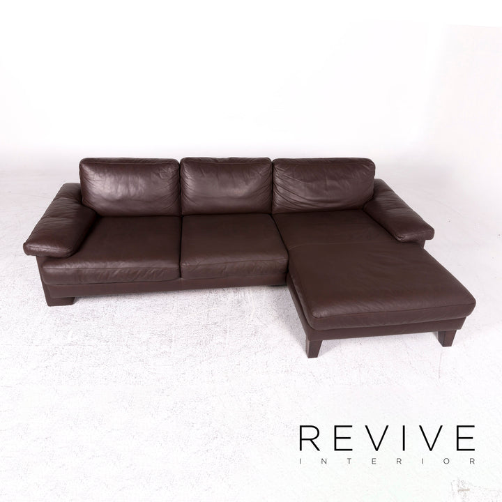 Machalke Leder Ecksofa Braun Sofa Couch #9026