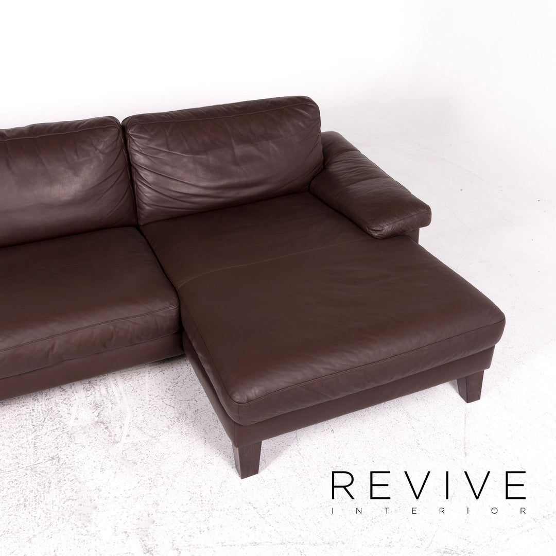 Machalke Leder Ecksofa Braun Sofa Couch #9026
