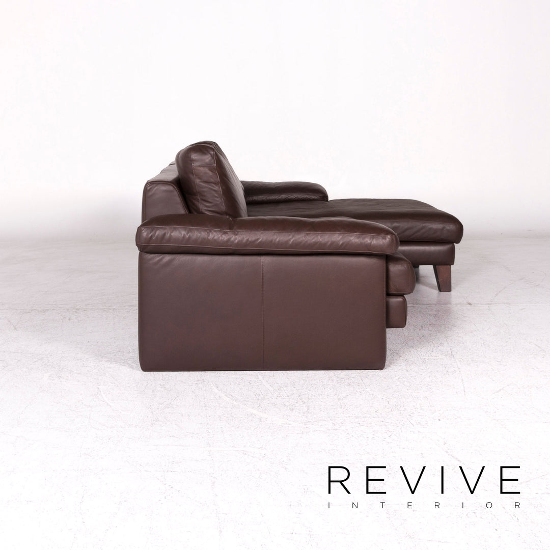 Machalke Leder Ecksofa Braun Sofa Couch #9026