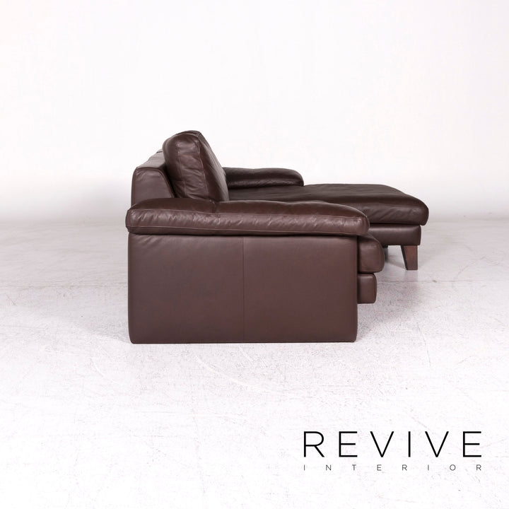 Machalke Leder Ecksofa Braun Sofa Couch #9026
