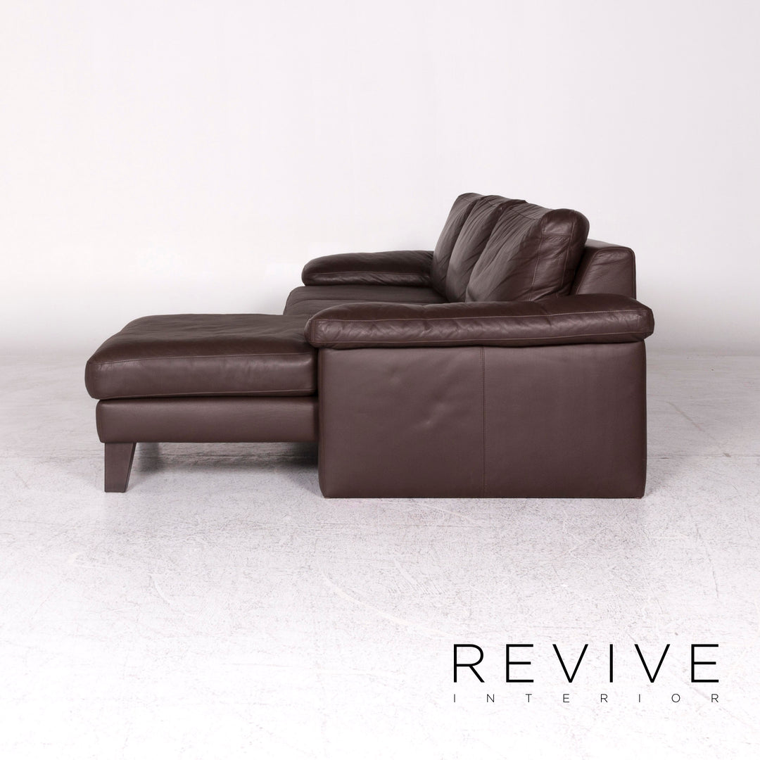 Machalke Leder Ecksofa Braun Sofa Couch #9026