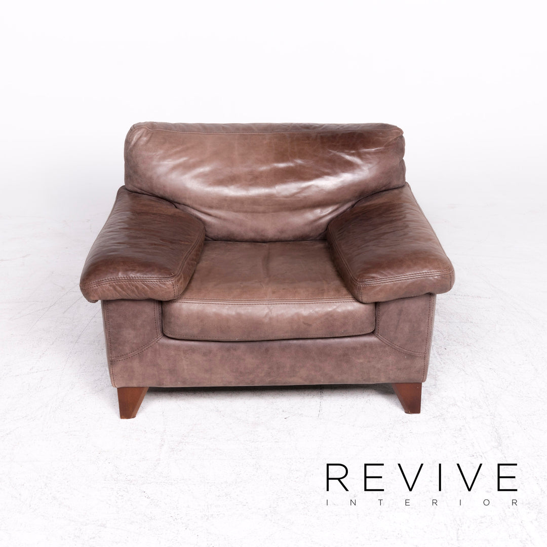 Machalke Diego Leather Armchair Brown by Teun Van Zanten Genuine Leather Chair #8656