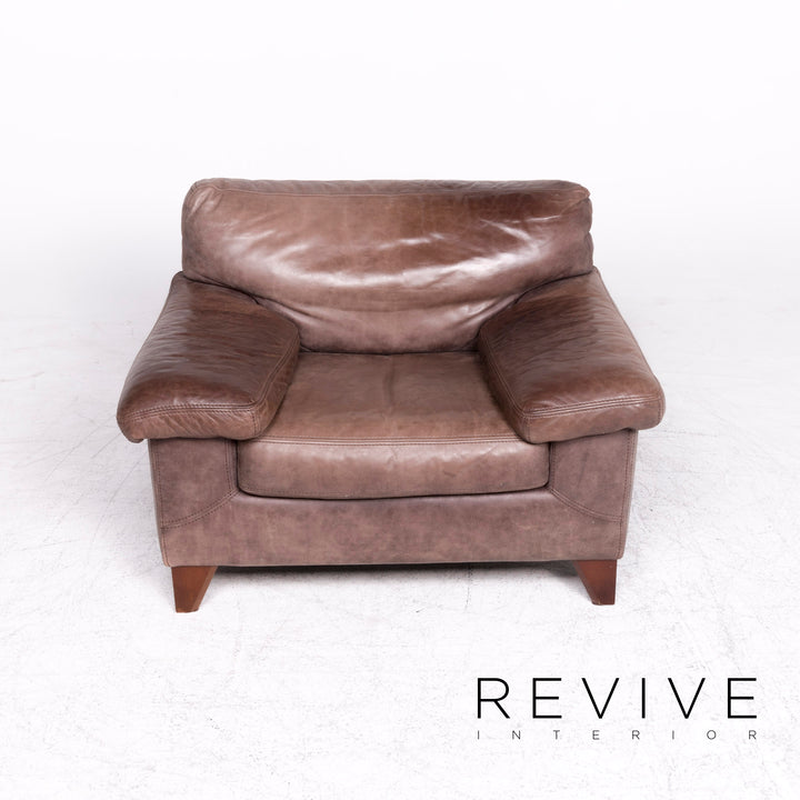 Machalke Diego Leather Armchair Brown by Teun Van Zanten Genuine Leather Chair #8656