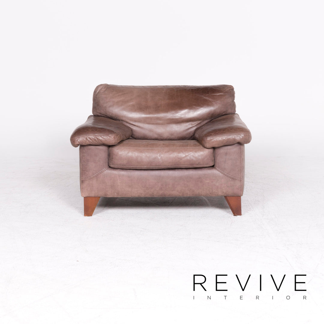 Machalke Diego Leather Armchair Brown by Teun Van Zanten Genuine Leather Chair #8656