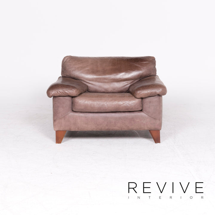 Machalke Diego Leather Armchair Brown by Teun Van Zanten Genuine Leather Chair #8656