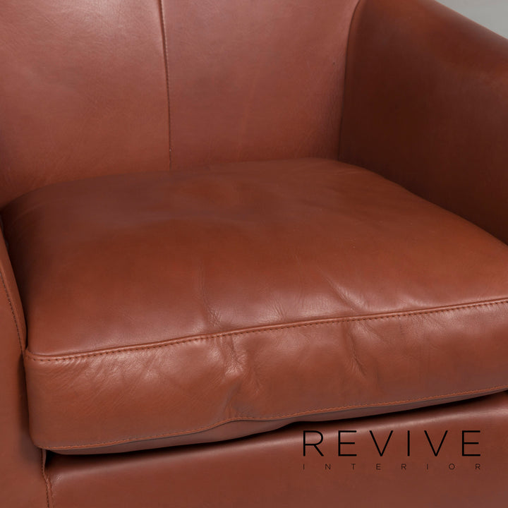 Fauteuil en cuir Machalke marron #11479