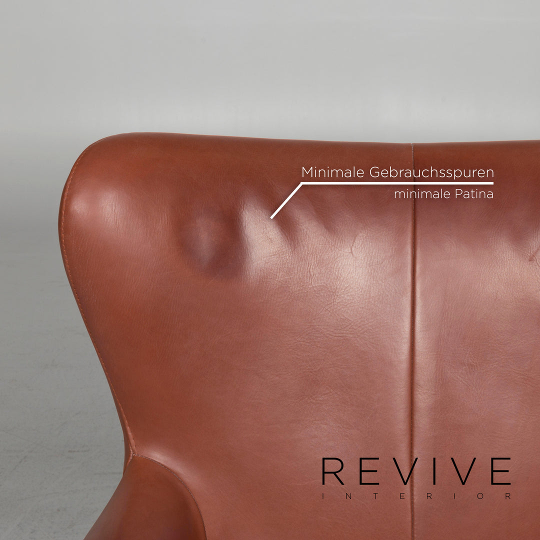 Fauteuil en cuir Machalke marron #11479