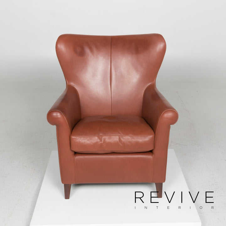 Fauteuil en cuir Machalke marron #11479