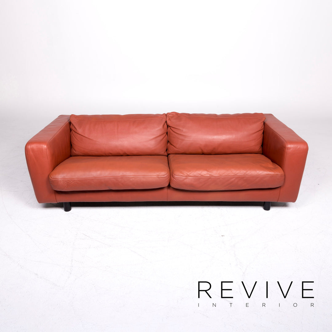 Machalke Valentino Leder Sofa Braun Rostbraun Zweisitzer Couch #8876