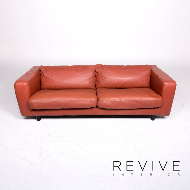 Machalke Valentino Leder Sofa Braun Rostbraun Zweisitzer Couch #8876