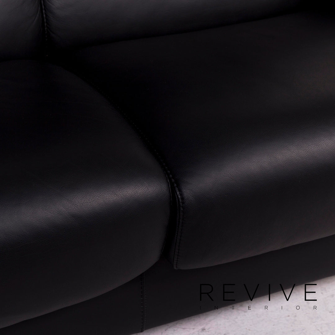 Stressless Arion Leder Sofa Schwarz Viersitzer Funktion Couch #11498