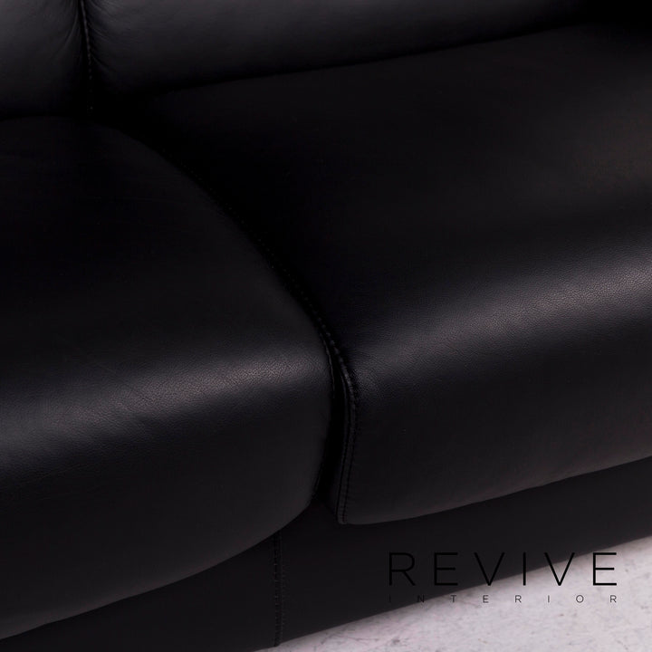Stressless Arion Leder Sofa Schwarz Viersitzer Funktion Couch #11498