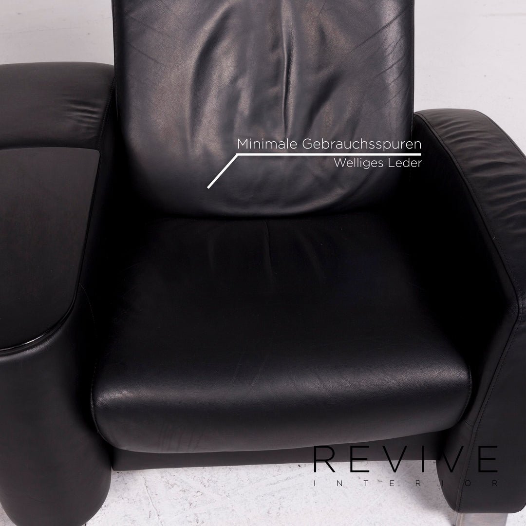 Stressless Arion Leder Sofa Schwarz Viersitzer Funktion Couch #11498
