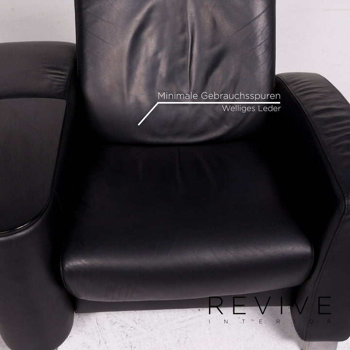 Stressless Arion Leder Sofa Schwarz Viersitzer Funktion Couch #11498