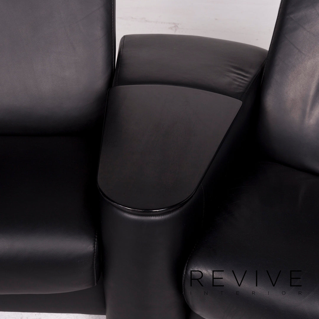 Stressless Arion Leder Sofa Schwarz Viersitzer Funktion Couch #11498