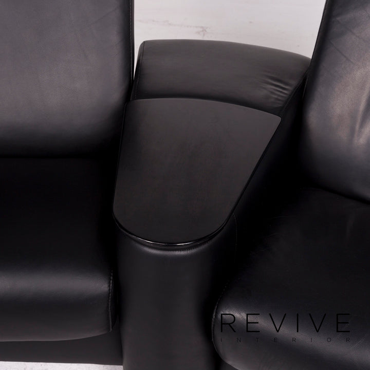 Stressless Arion Leder Sofa Schwarz Viersitzer Funktion Couch #11498