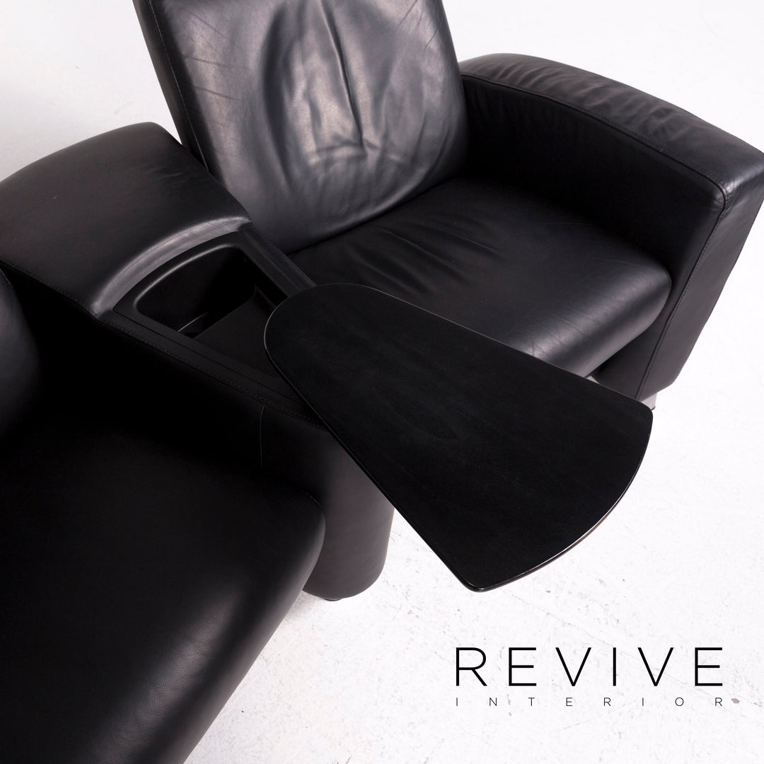 Stressless Arion Leder Sofa Schwarz Viersitzer Funktion Couch #11498