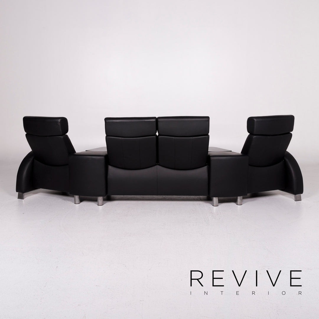 Stressless Arion Leder Sofa Schwarz Viersitzer Funktion Couch #11498