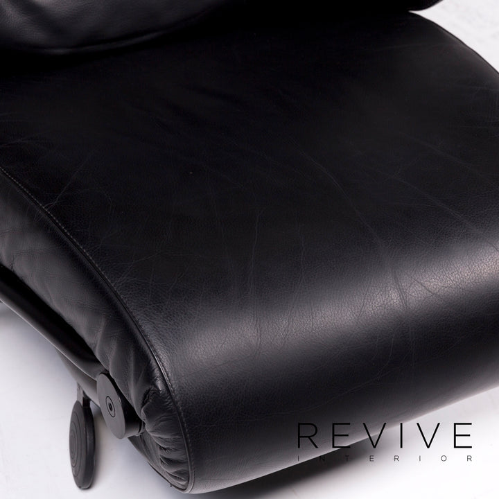 WK Wohnen Solo 699 fauteuil en cuir noir fonction relax fauteuil relax #11339