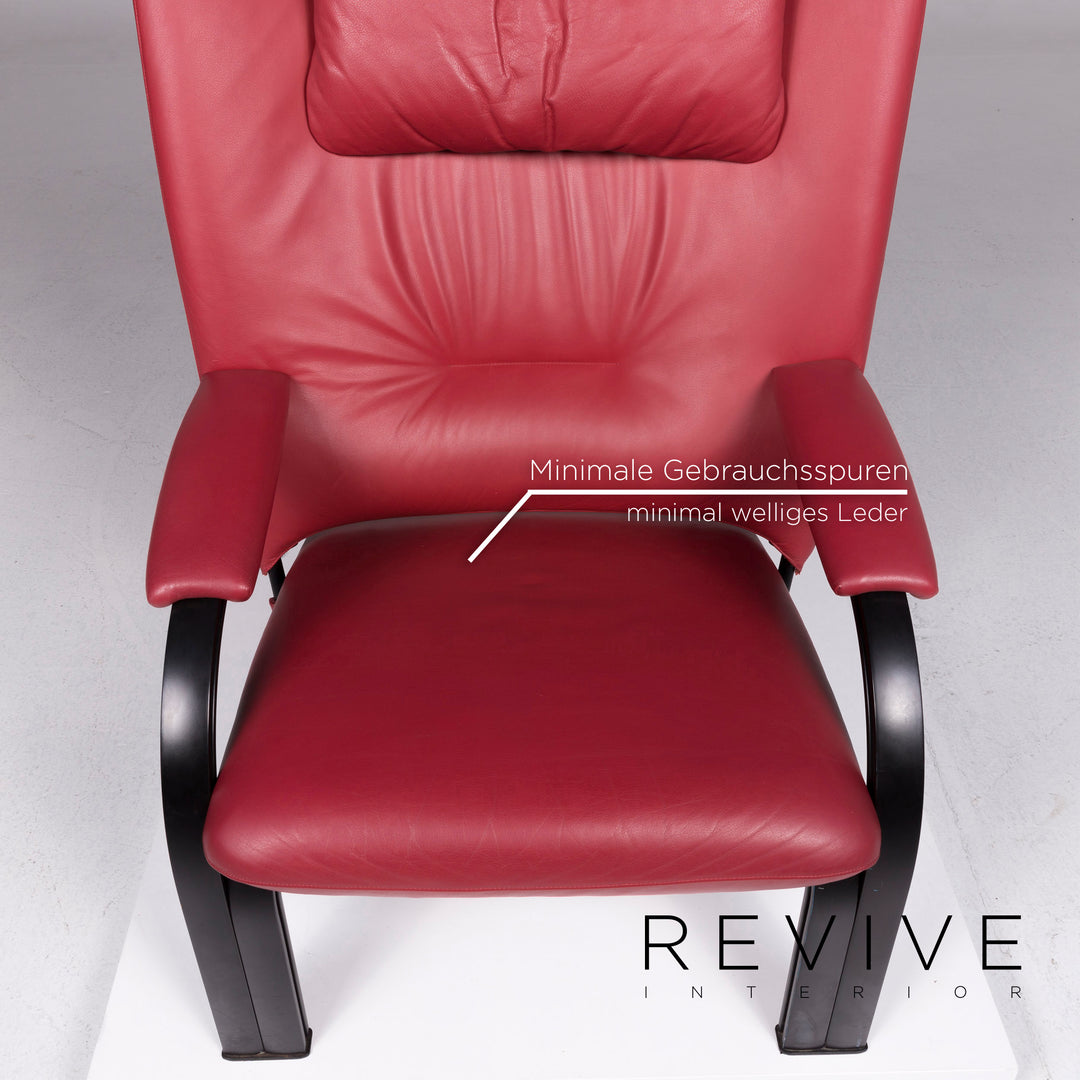 WK Wohnen Spot 698 Leder Sessel Rot #10537
