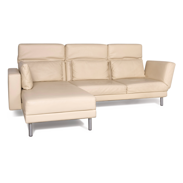 Brühl Moule Designer Leder Ecksofa Beige Echtleder Sofa Couch #7951